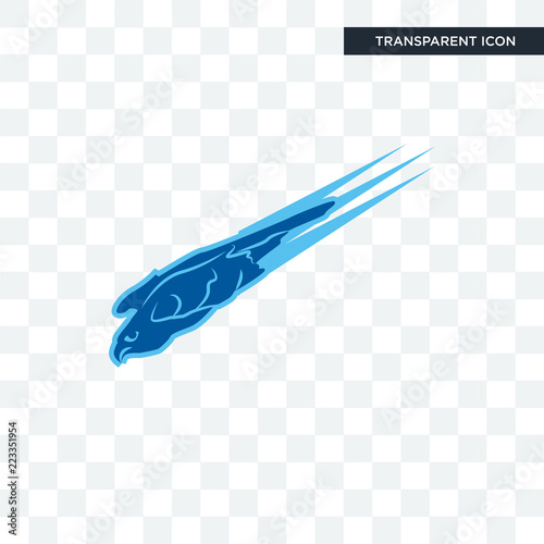 peregrine falcon vector icon isolated on transparent background, peregrine falcon logo design