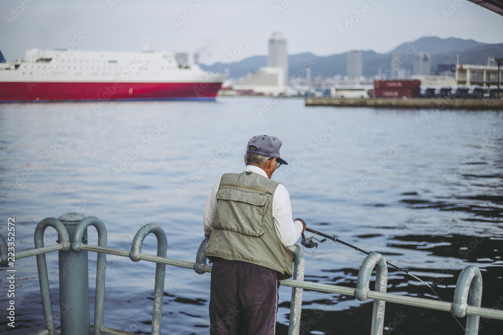 Obraz premium 釣りをする人