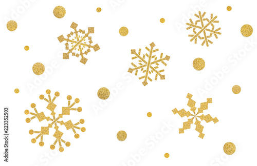 Snowflake paper cut on white background - isolated