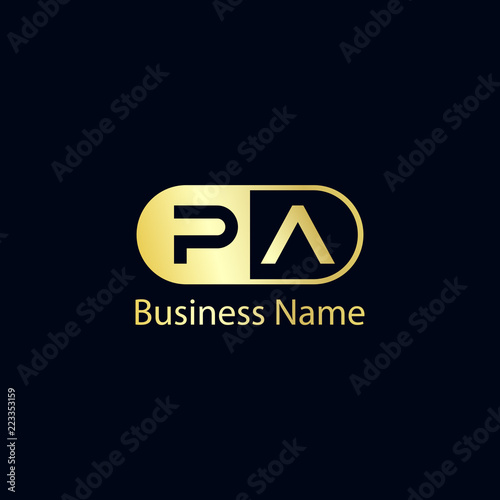 Initial Letter PA Logo Template Design