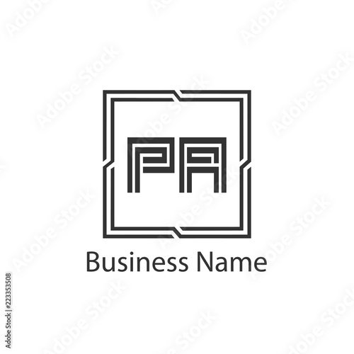Initial Letter PA Logo Template Design