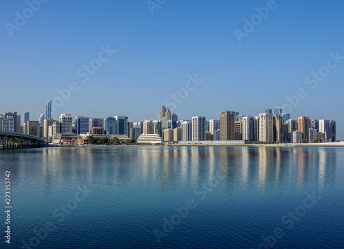 View towards the city center from Al Maryah Island, Abu Dhabi, United Arab Emirates © Karol Kozłowski