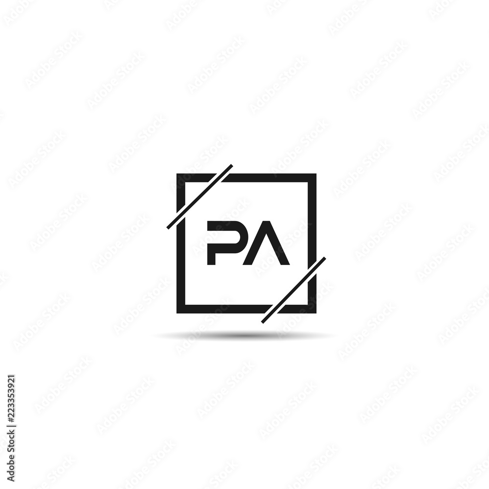 Initial Letter PA Logo Template Design - obrazy, fototapety, plakaty 