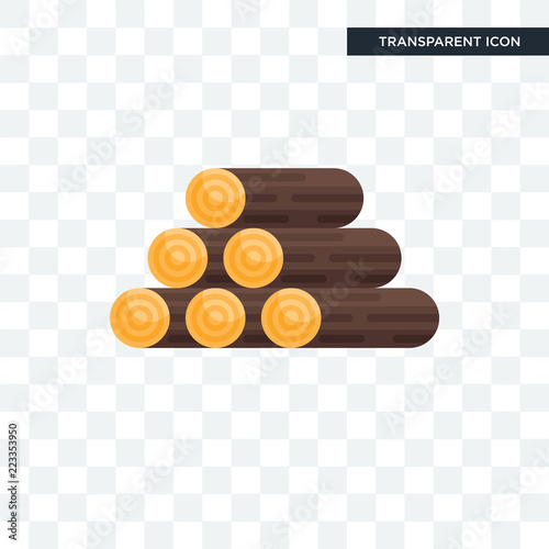Wood vector icon isolated on transparent background, Wood logo design