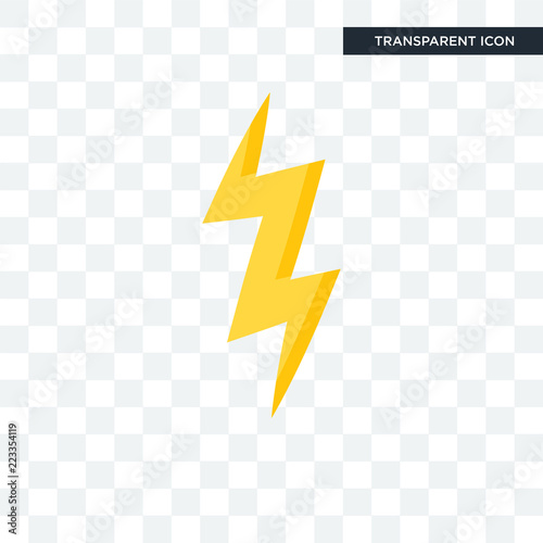 Flash vector icon isolated on transparent background, Flash logo design