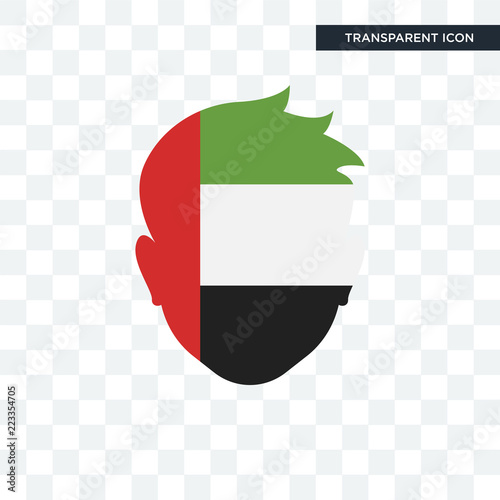 United arab emirates vector icon isolated on transparent background, United arab emirates logo design