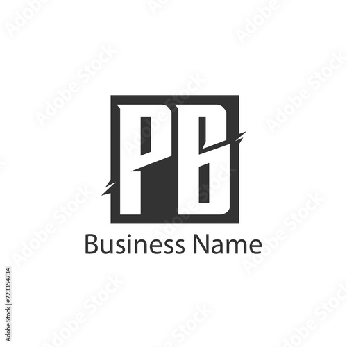 Initial Letter PB Logo Template Design