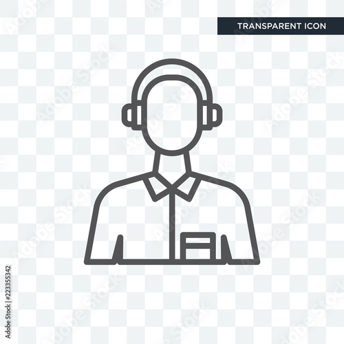 Buyer Support vector icon isolated on transparent background, Buyer Support logo design