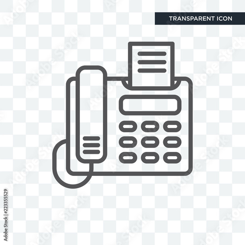 Telephone with Fax vector icon isolated on transparent background, Telephone with Fax logo design