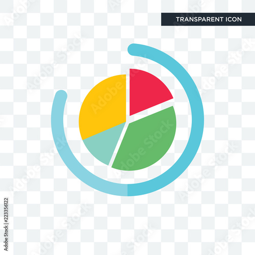 Pie chart vector icon isolated on transparent background, Pie chart logo design
