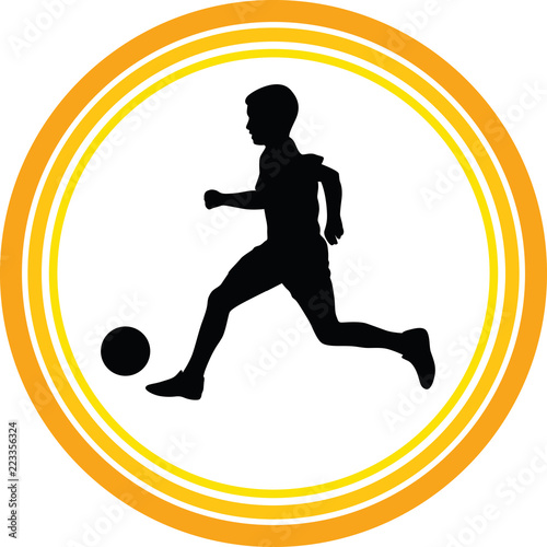kid play soccer