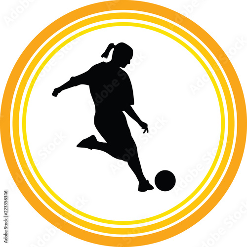 woman play soccer