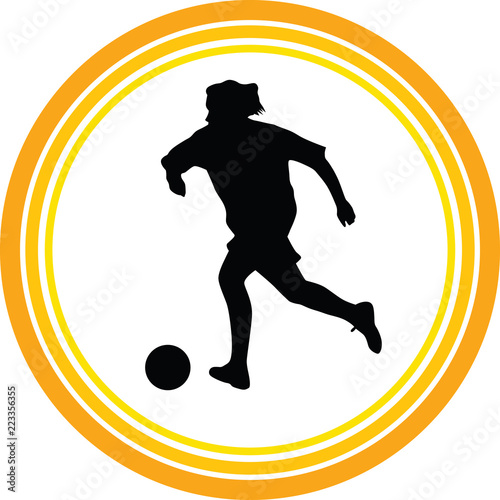 woman play soccer