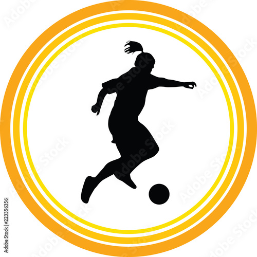 woman play soccer