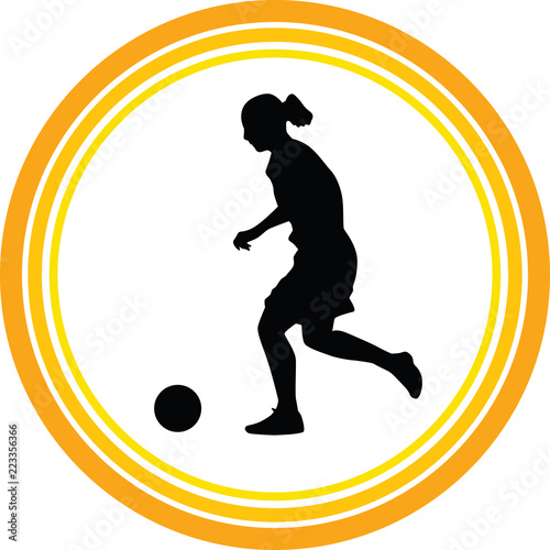 woman play soccer