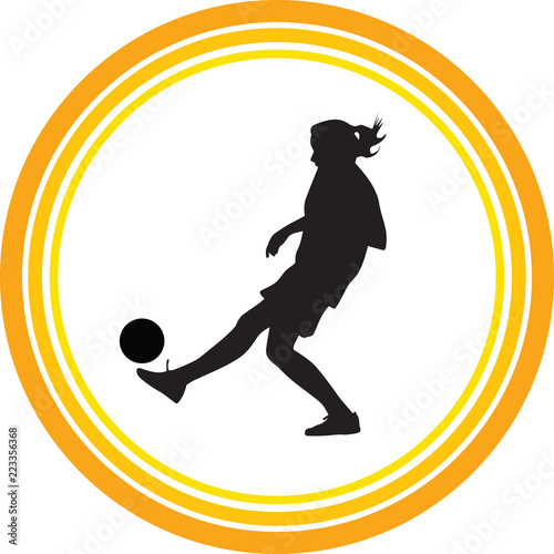 woman play soccer