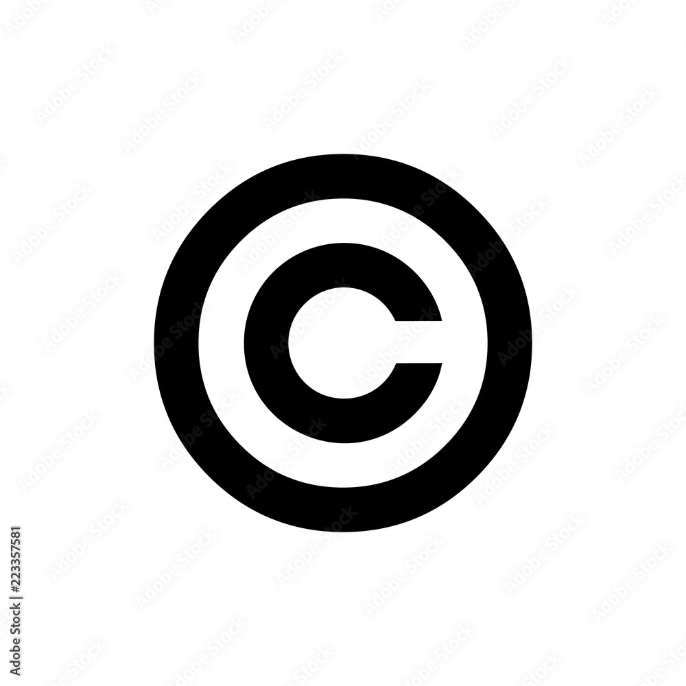 Copyright icon. C letter in a circle. Copyright icon. C letter in a circle.