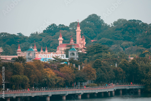 Photography kremlin and river in moscow