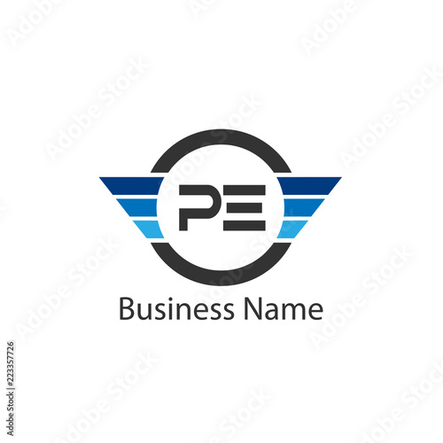 Initial Letter PE Logo Template Design