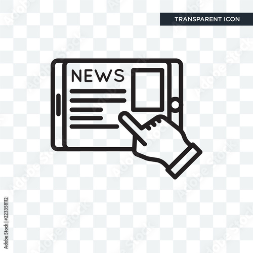 News vector icon isolated on transparent background, News logo design