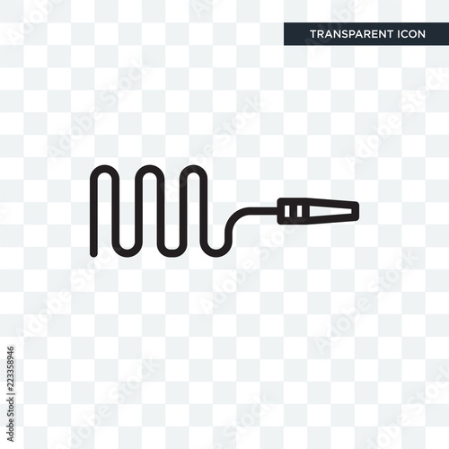 Hosepipe tool to extinguish fire or gardening vector icon isolated on transparent background, Hosepipe tool to extinguish fire or gardening logo design