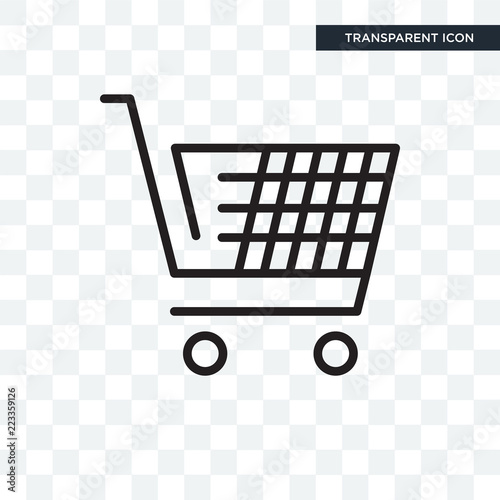 E commerce shopping cart tool vector icon isolated on transparent background, E commerce shopping cart tool logo design