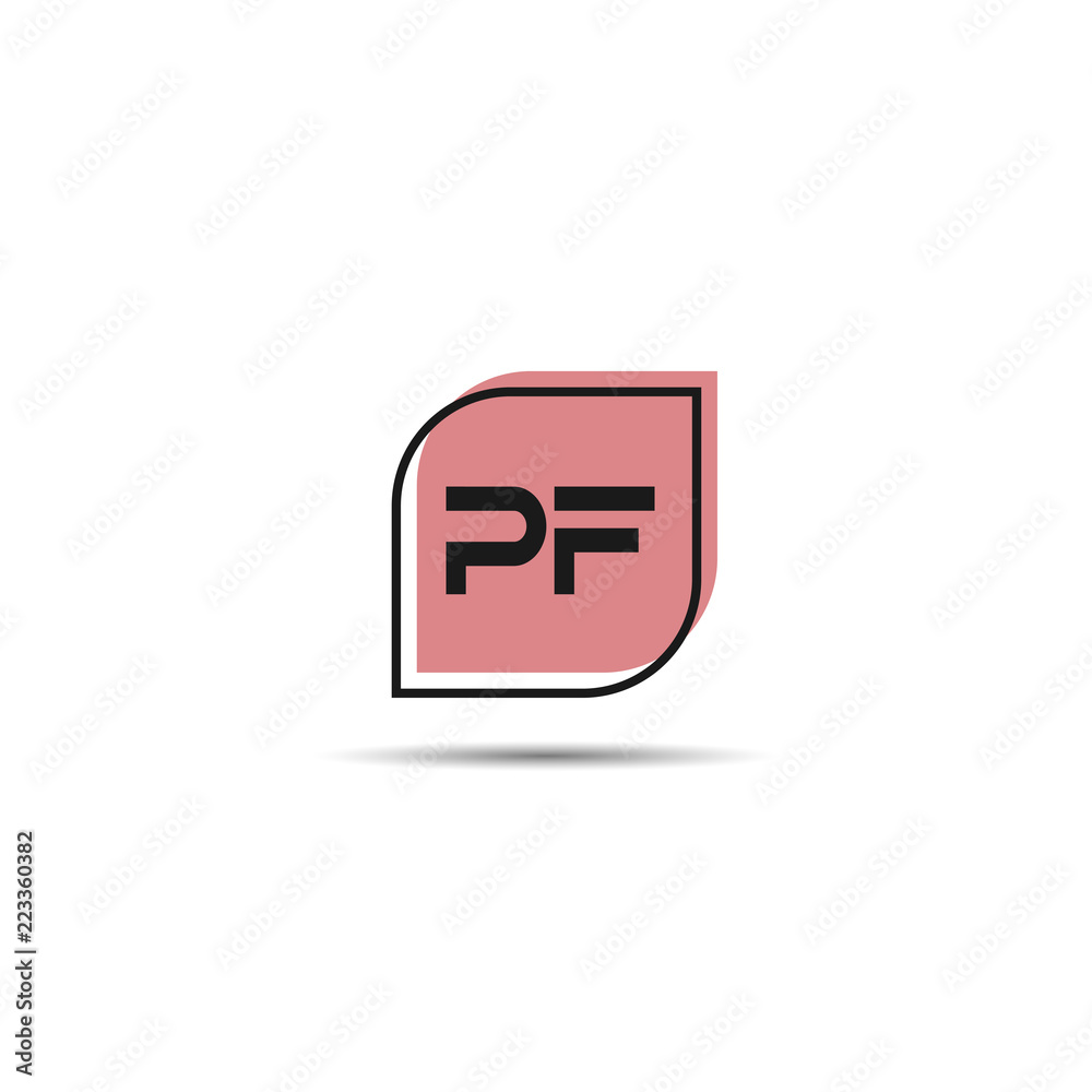 Initial Letter PF Logo Template Design Initial Letter PF Logo Template Design