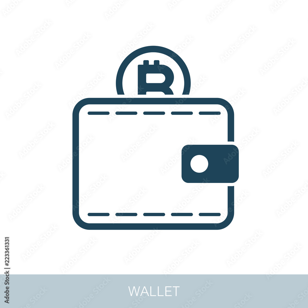 Crypto wallet vector icon Crypto wallet vector icon