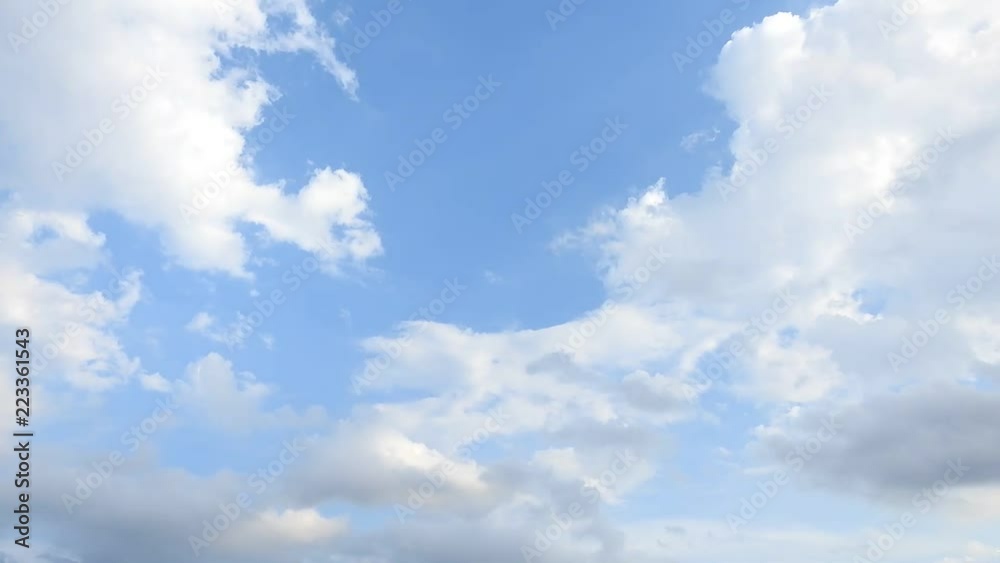 ゆったりとした雲。青空のタイムラプス動画 ゆったりとした雲。青空のタイムラプス動画