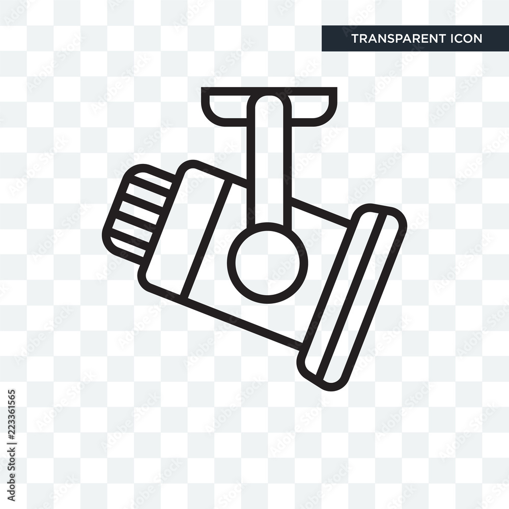 Spotlight vector icon isolated on transparent background, Spotlight