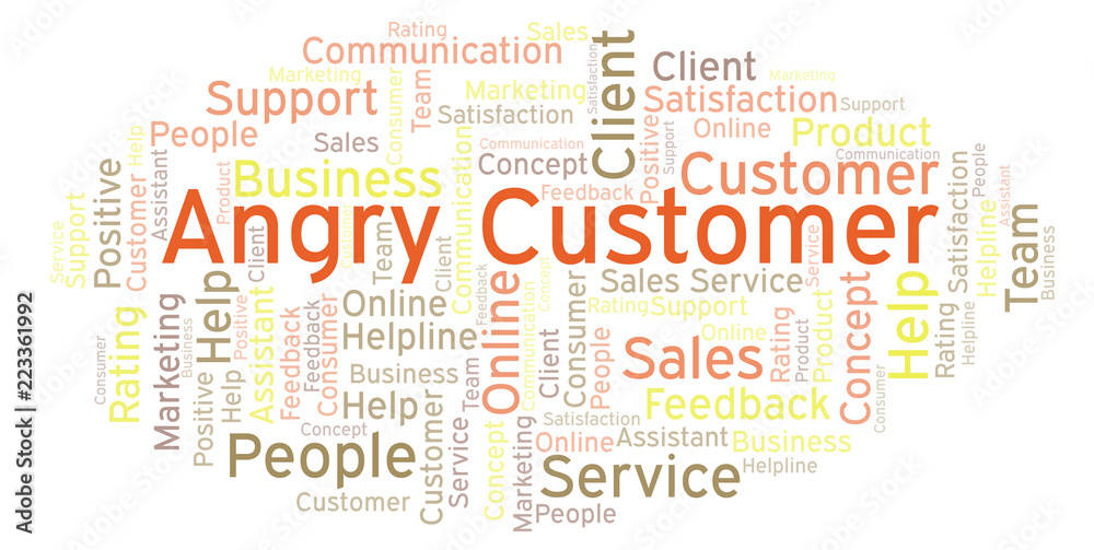Angry Customer word cloud. Angry Customer word cloud.