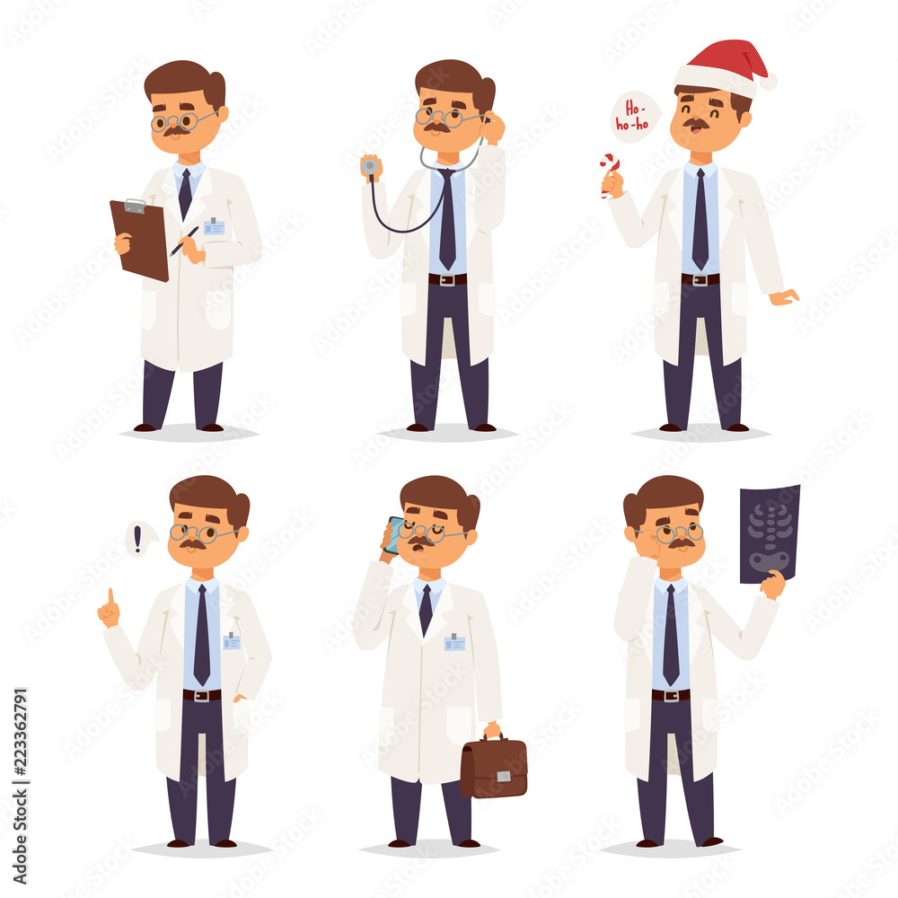 Doctor nurse character vector medical man staff flat design hospital team people doctorate illustration. Doctor nurse character vector medical man staff flat design hospital team people doctorate illustration.