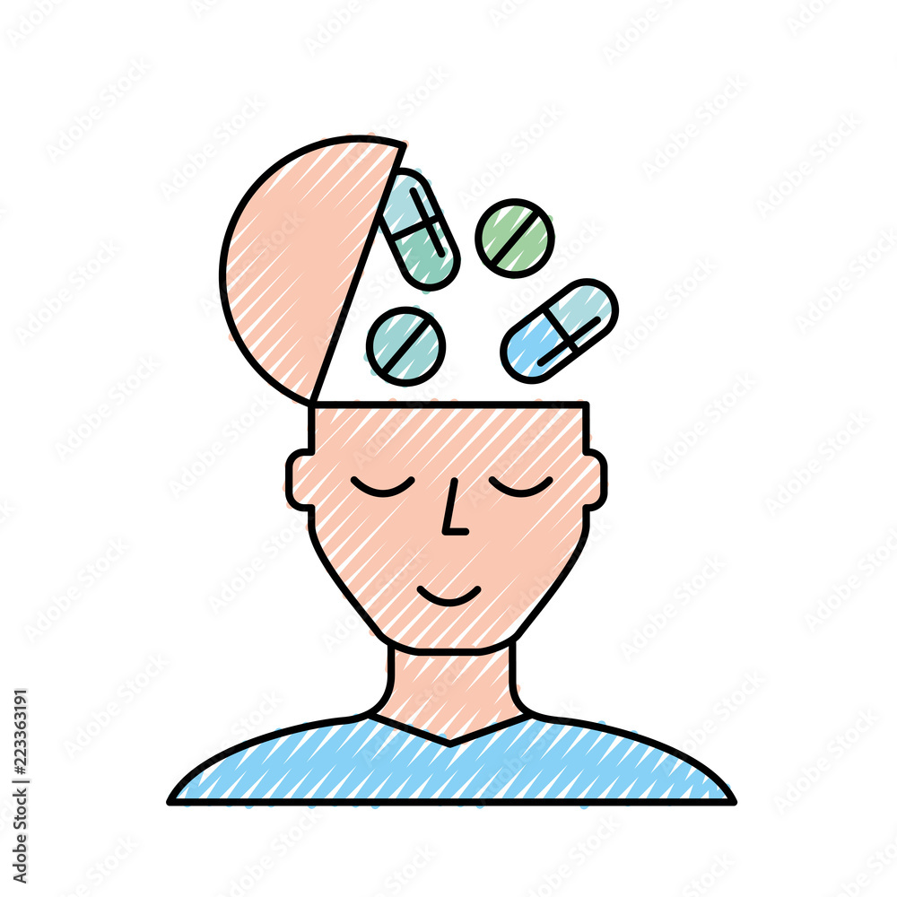 portrait man medication mental health care