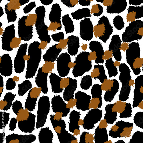 Seamless abstract pattern art. Texture with Hand Painted Crossing Brush Strokes for Print. Animal fur texture background. Modern graphics.