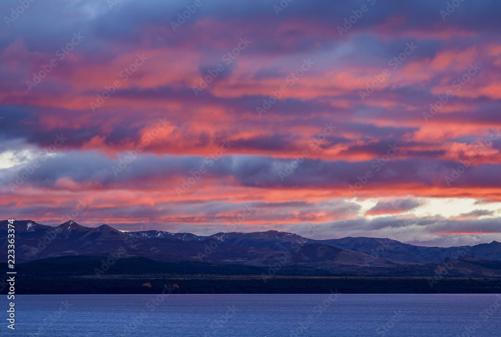 Nahuel Huapi Lake at sunrise, San Carlos de Bariloche, Nahuel Huapi National Park, Rio Negro Province, Argentina