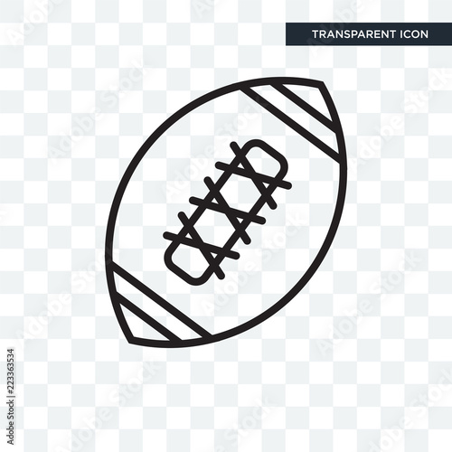 American football vector icon isolated on transparent background, American football logo design
