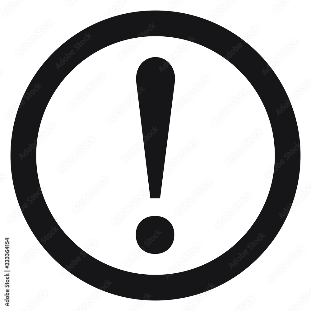 Exclamation mark icon. Exclamation mark symbol.