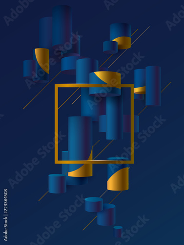 Poster wth 3D cylinders