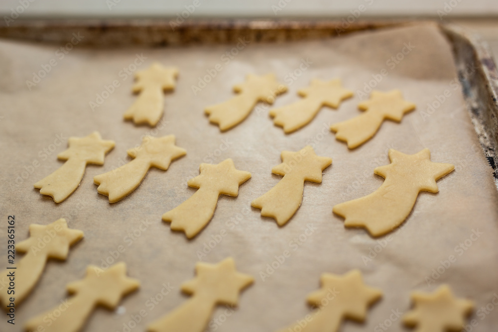 christmas cookies on wooden background christmas cookies on wooden background