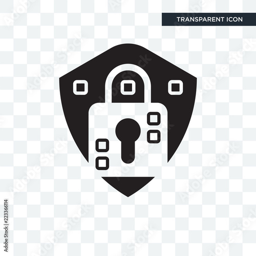 Security system vector icon isolated on transparent background, Security system logo design