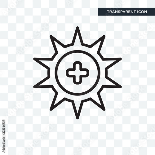 Brightness vector icon isolated on transparent background, Brightness logo design