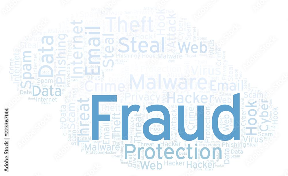 Obraz premium Fraud word cloud.
