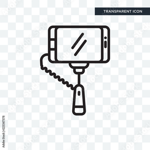 Selfie stick vector icon isolated on transparent background, Selfie stick logo design