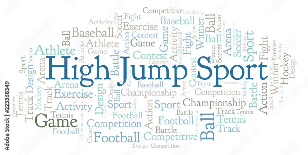 Obraz premium High Jump Sport word cloud.