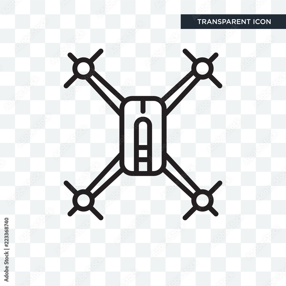 drone vector icon isolated on transparent background, drone logo design drone vector icon isolated on transparent background, drone logo design