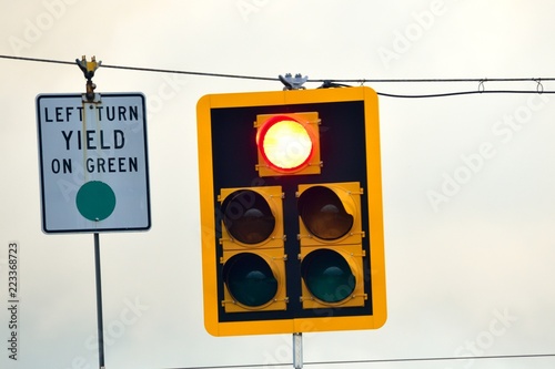 Traffic signal turned red