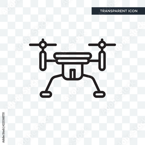 drone vector icon isolated on transparent background, drone logo design
