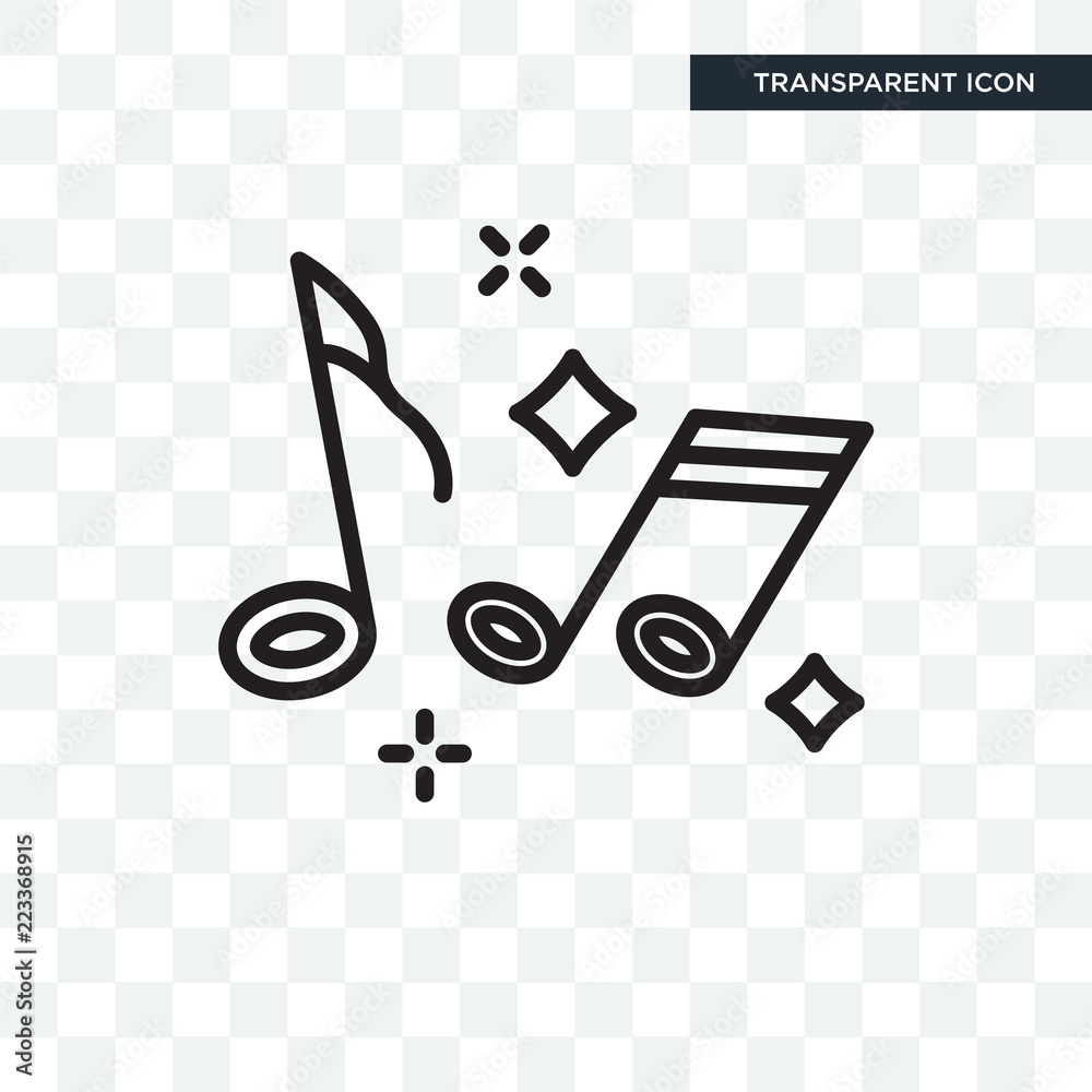 Music note vector icon isolated on transparent background, Music note logo  design Stock Vector | Adobe Stock
