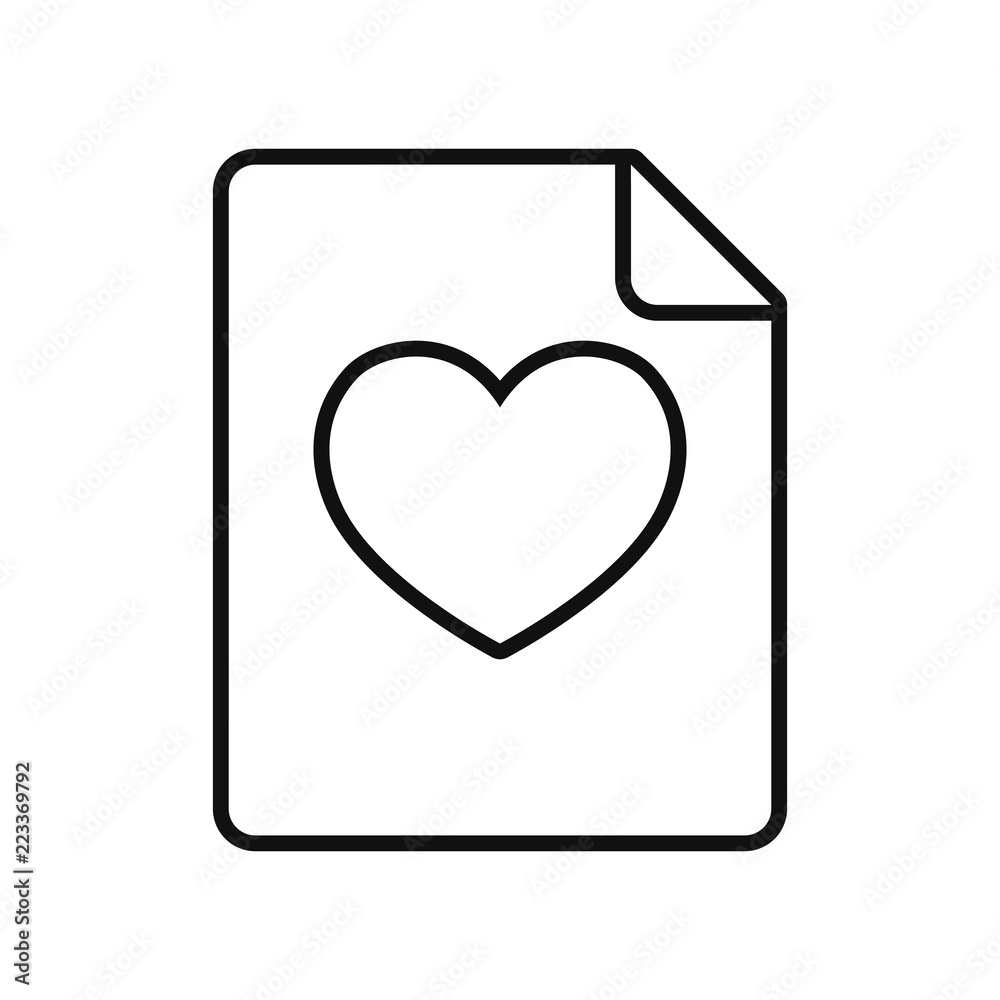 paper sheet love heart romantic