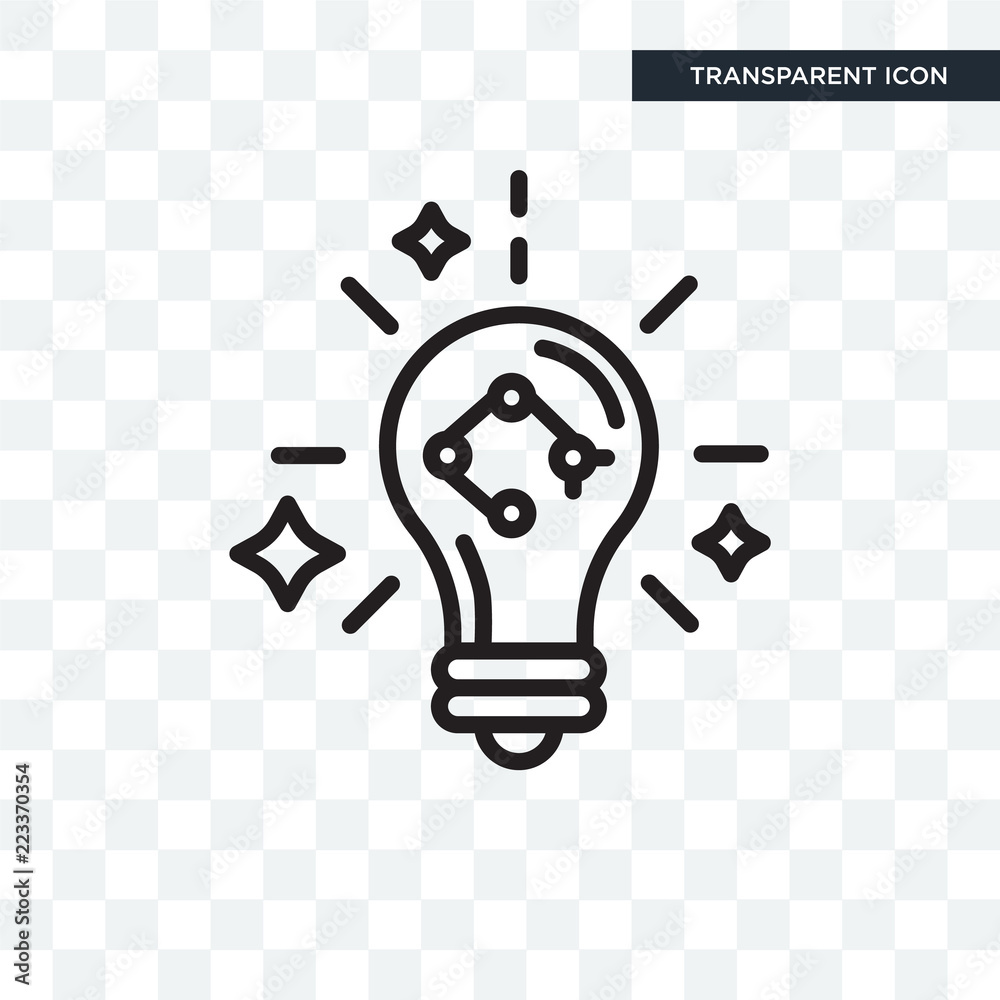 Light bulb vector icon isolated on transparent background, Light bulb logo design Light bulb vector icon isolated on transparent background, Light bulb logo design